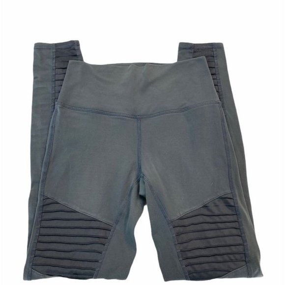 ALO YOGA Gray Moto Leggings. Full length. Size M - Picture 1 of 7